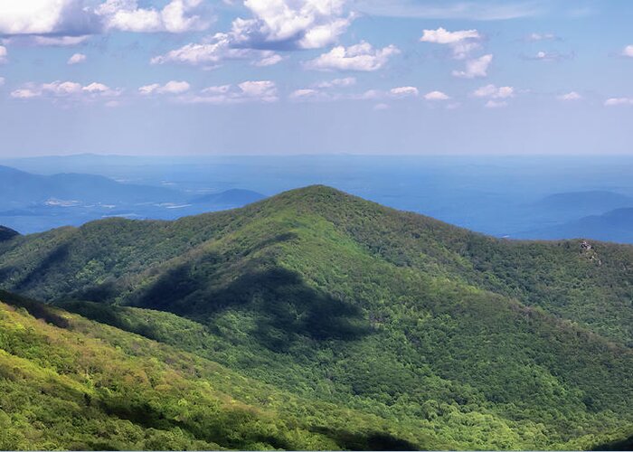 Blue Ridge Parkway Greeting Card featuring the photograph Apple Orchard Mountain Overlook - Blue Ridge Parkway by Susan Rissi Tregoning