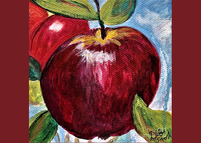 Apple Greeting Card featuring the painting Apple Season by Deb Stroh-Larson