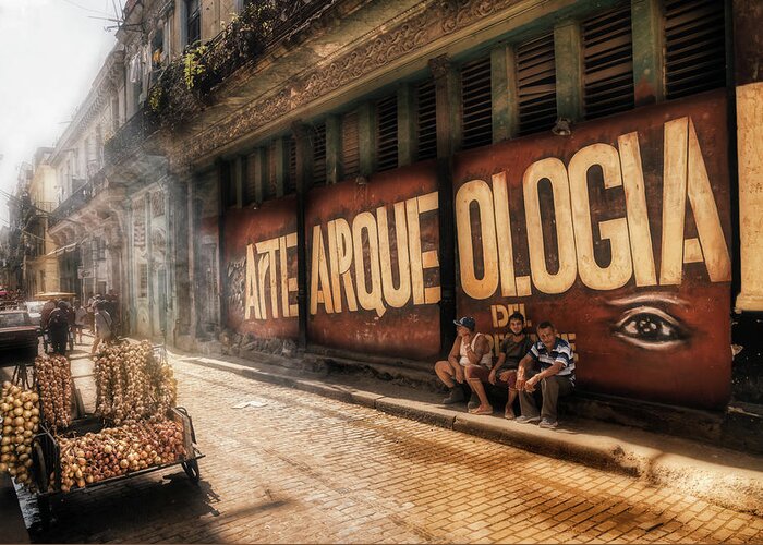 Cuba Greeting Card featuring the photograph Archeology of the present by Micah Offman