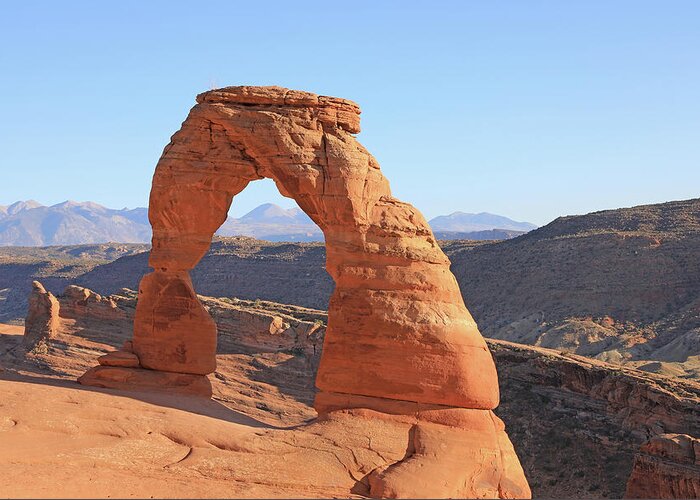 Arches National Park Greeting Card featuring the photograph Arches National Park - Delicate Arch by Richard Krebs