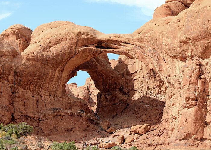 Arches National Park Greeting Card featuring the photograph Arches National Park - Double Arch by Richard Krebs