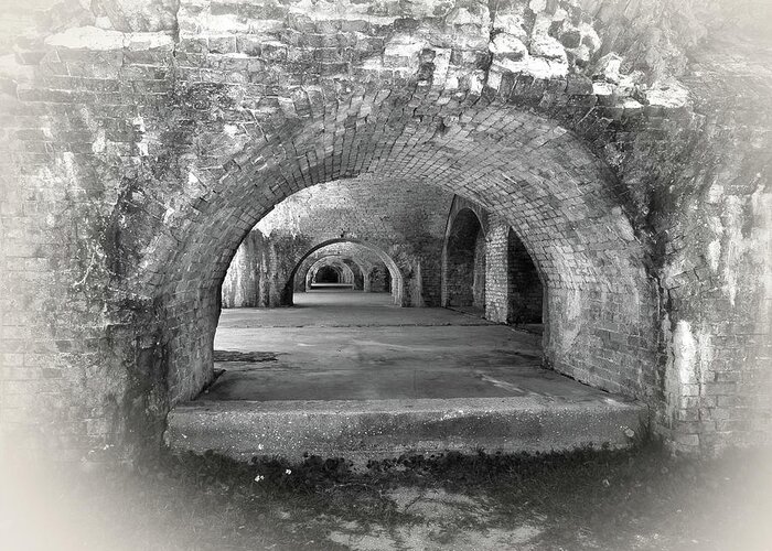 Florida Greeting Card featuring the photograph Arches of Fort Pickens by James C Richardson