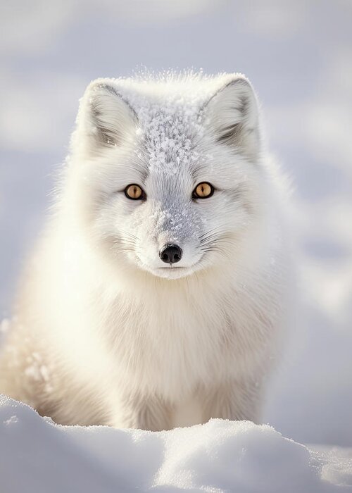 Arctic Fox Greeting Card featuring the photograph Arctic fox seventeen by David Mohn