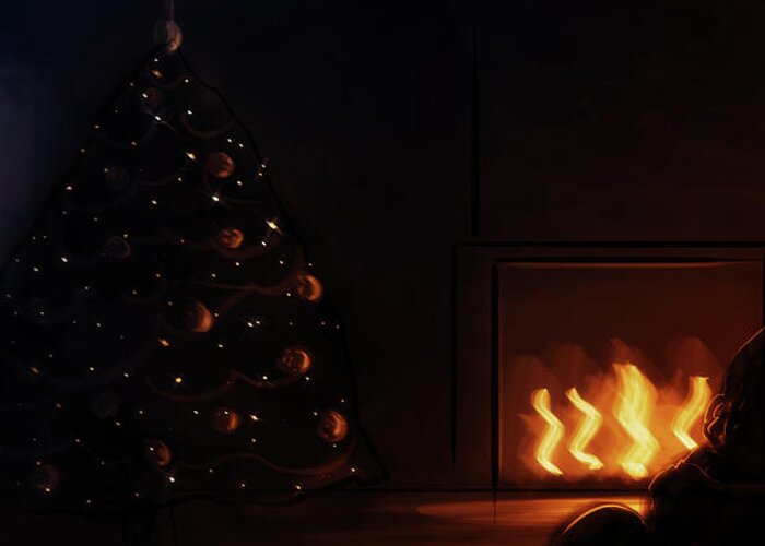 Christmas Greeting Card featuring the digital art Art - Merry Christmas by Matthias Zegveld