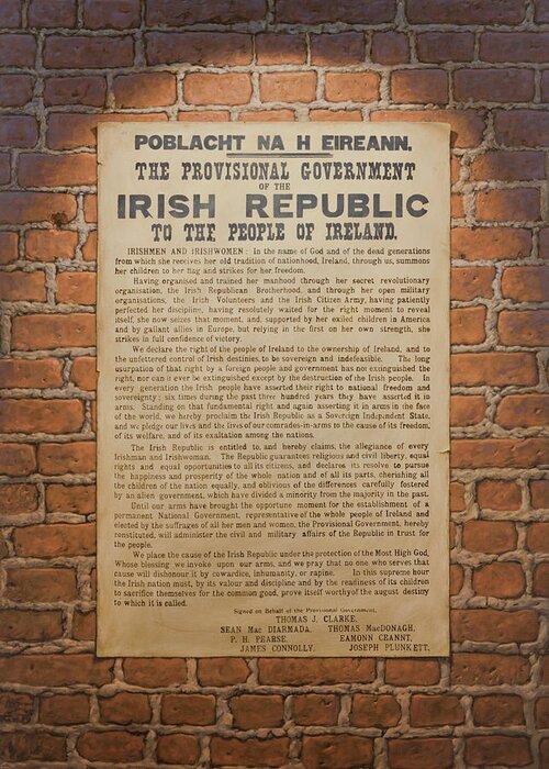 Ireland Greeting Card featuring the painting Irish Republic 1916 Proclamation of Independence by Brian McCarthy