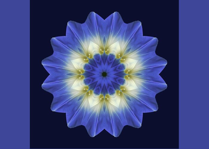 Mandala Art Greeting Card featuring the digital art Our Lady of Heaven and Earth by Karen Casey-Smith