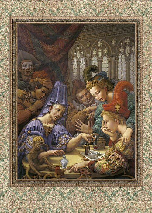 Fortune Teller Greeting Card featuring the pastel The Fortune Teller by Kurt Wenner