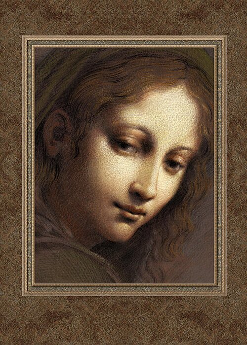 Madonna Greeting Card featuring the pastel Madonna Study by Kurt Wenner