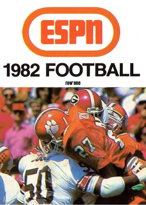 Espn Greeting Card featuring the mixed media 1982 ESPN Football by Row One Brand