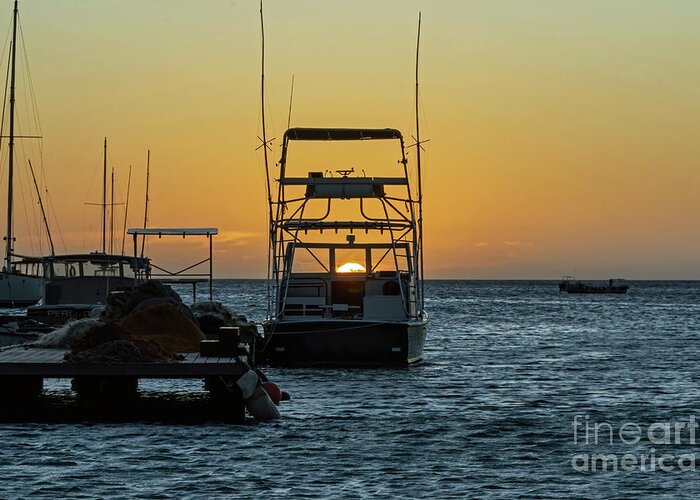 Sunset Greeting Card featuring the photograph Aruba Sunset by Tom Watkins PVminer pixs