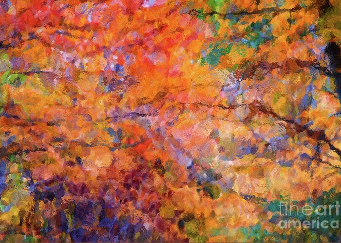 Foliage Greeting Card featuring the photograph Autumn Foliage Abstract by Anita Pollak