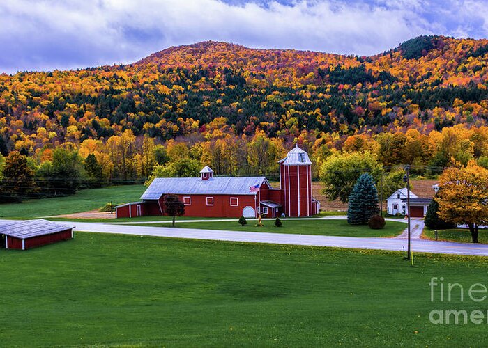 Barn Greeting Card featuring the photograph Autumn in Montgomery Vermont by Scenic Vermont Photography
