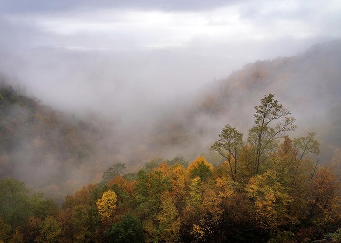 Fall Greeting Card featuring the photograph Autumn In The Clouds by Bill Martin
