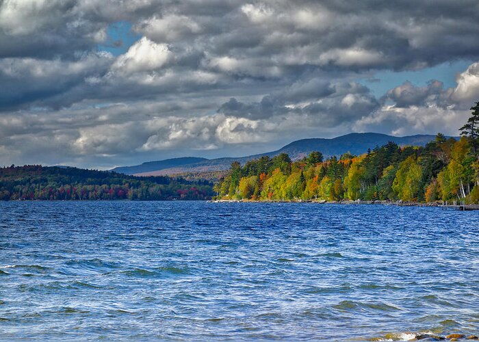 Lake Greeting Card featuring the photograph Autumn Rangeley Lake View 22 LkVu First Photo Oct 6 2017 by Russel Considine