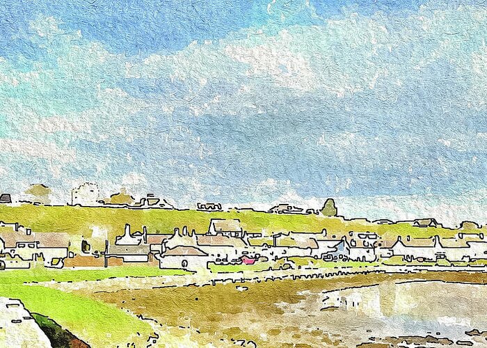 Lossiemouth Greeting Card featuring the digital art Autumnal Lossiemouth by John Mckenzie
