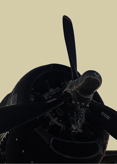 Graphic Greeting Card featuring the photograph Propeller by Julio R Lopez Jr