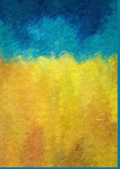 Abstract Greeting Card featuring the painting Awaiting 2021 by Rafael Salazar