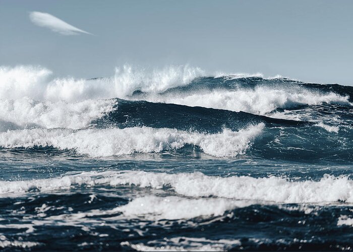Atlantic Ocean Greeting Card featuring the photograph Awesome Waves by Francesco Riccardo Iacomino