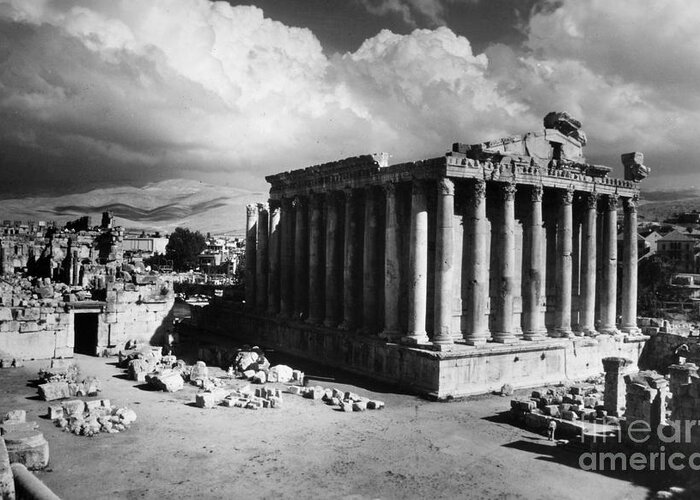 20th Century Greeting Card featuring the photograph Baalbek, Lebanon by Granger