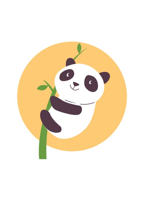 Adorable Greeting Card featuring the digital art Baby Panda Hugging an Eucalyptus Plant by Jacob Zelazny
