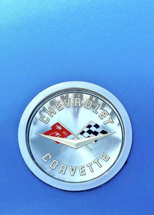 Corvette Greeting Card featuring the photograph Badge of Distinction by Lens Art Photography By Larry Trager