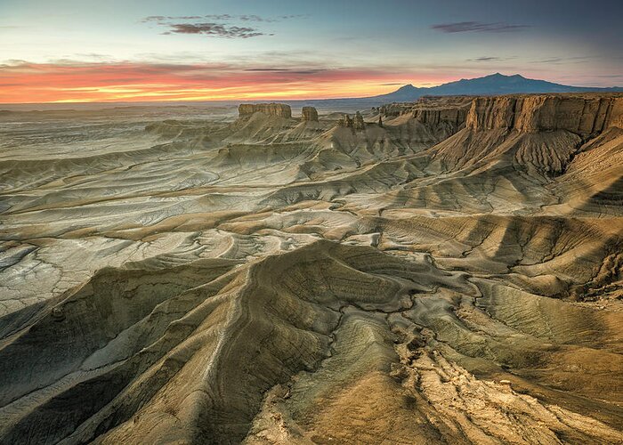 Utah Greeting Card featuring the photograph Badlands Viewpoint by Whit Richardson