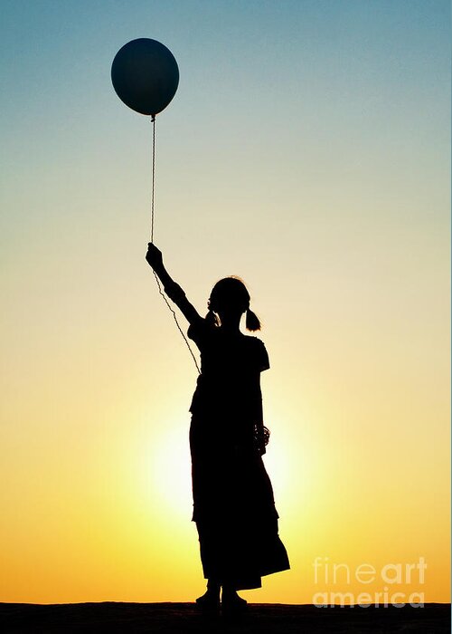 Indian Girl Greeting Card featuring the photograph Balloon and Bunches by Tim Gainey