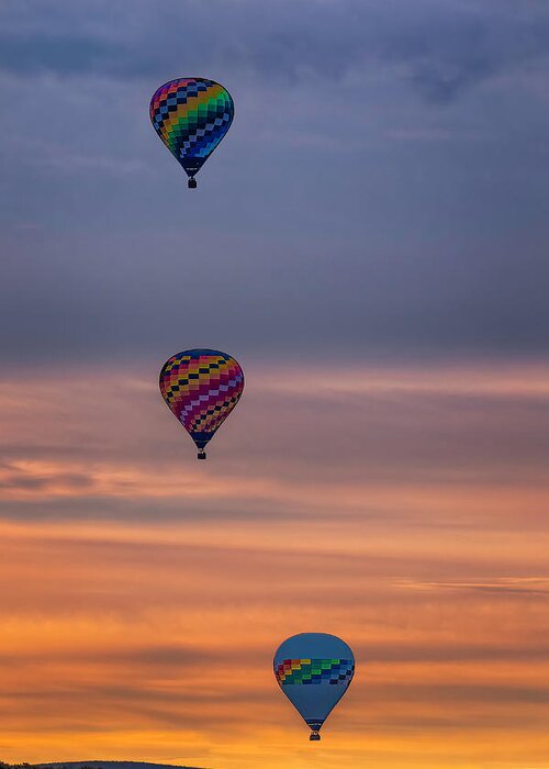 Park City Greeting Card featuring the photograph Balloons at Sunrise by Michael Ash