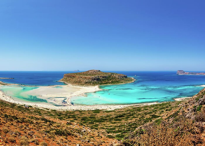 Balos Greeting Card featuring the photograph Balos Lagoon in Crete by Alexios Ntounas