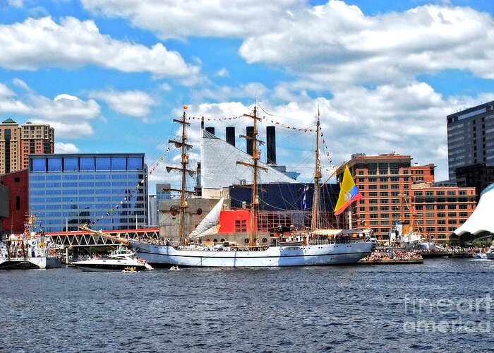 Water Greeting Card featuring the photograph Baltimore's 2012 Sailibration by Walter Neal