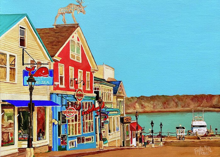 Maine Greeting Card featuring the painting Bar Harbor Maine by Faythe Mills