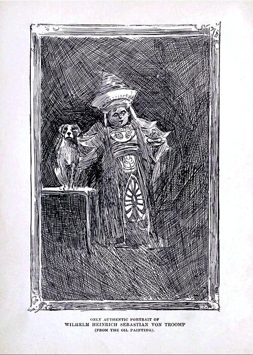 Richard Reeve Greeting Card featuring the drawing Baron Trump 1893 by Richard Reeve