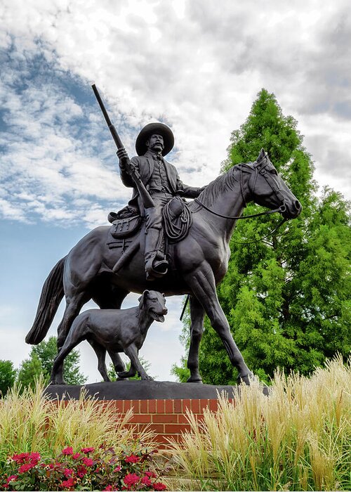 Bass Reeves Greeting Card featuring the photograph Bass Reeves Statue by James Barber