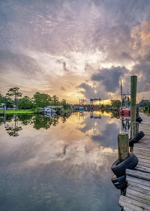 Sunrise Greeting Card featuring the photograph Bayou Sunrise, 7/30/20 by Brad Boland