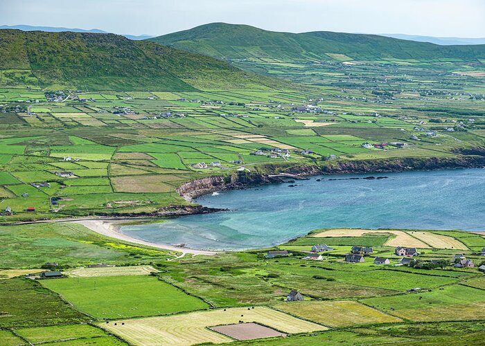 View Greeting Card featuring the photograph beach at Feohanagh and the Dingle Peninsula by David L Moore