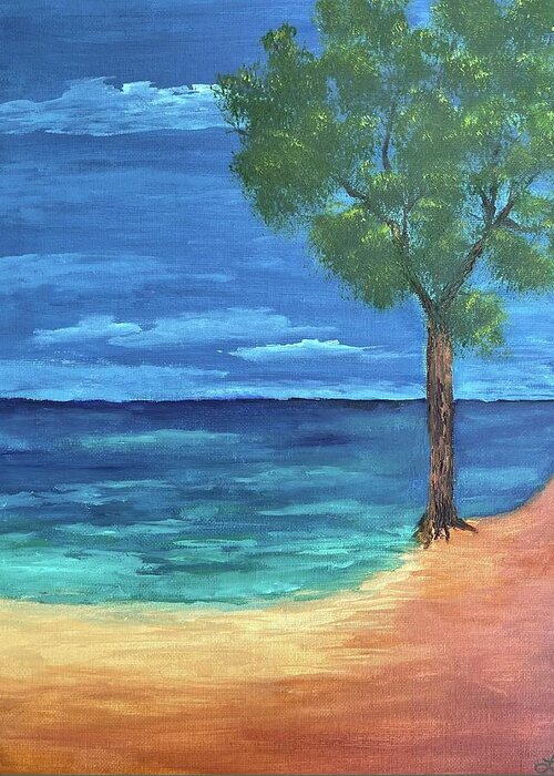 Beach Greeting Card featuring the painting Beach Dreams by Lisa White