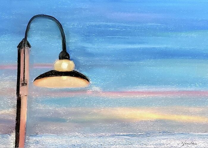 Beach Greeting Card featuring the painting Beach Light by Claudette Carlton