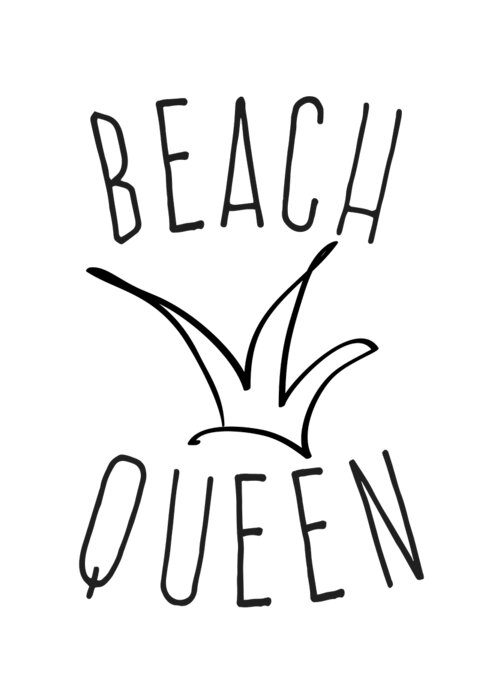 Cool Greeting Card featuring the digital art Beach Queen by Flippin Sweet Gear