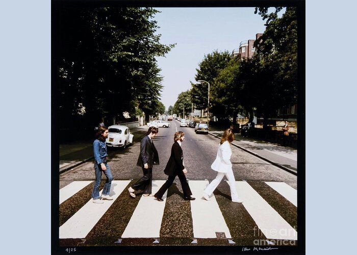 Beatles Greeting Card featuring the photograph Beatles Album Cover by Action