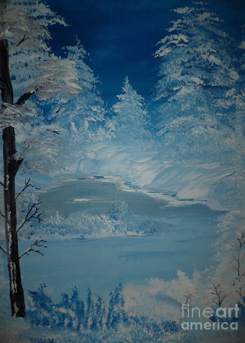 Donnsart1 Greeting Card featuring the painting Beautiful Chilly Winter Painting # 204 by Donald Northup