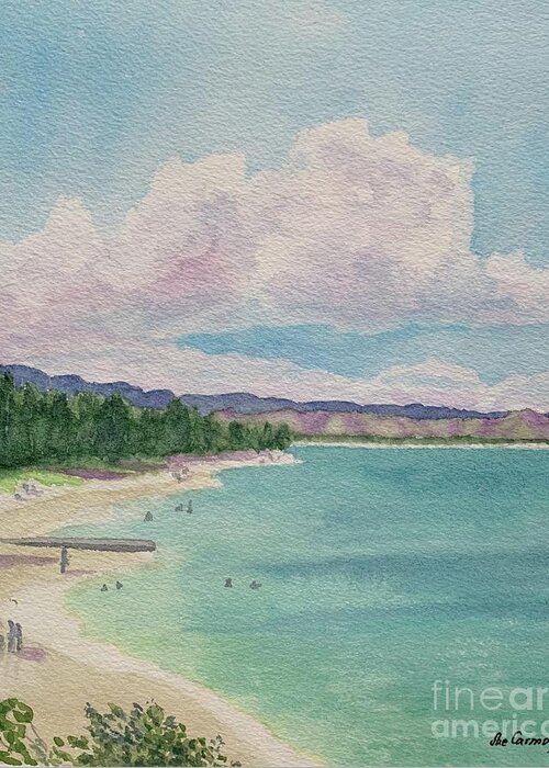 Kailua Greeting Card featuring the painting Beautiful Kailua Beach by Sue Carmony