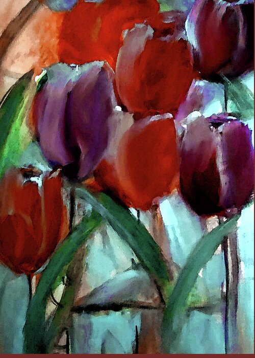 Tulips Greeting Card featuring the painting Beautiful Mushroom by Lisa Kaiser