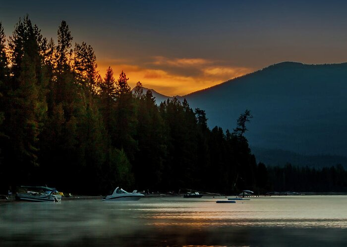 Sunrise On The Lake Greeting Card featuring the photograph Before Sunrise by David Patterson