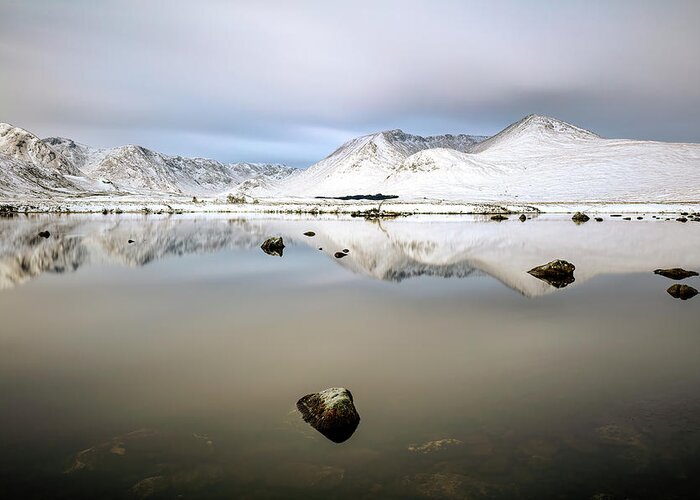 Black Mount Greeting Card featuring the photograph Before Sunrise, Glencoe by Grant Glendinning