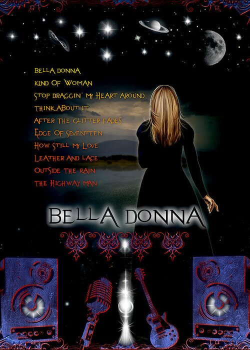 Bella Donna Greeting Card featuring the digital art Bella Donna by Michael Damiani