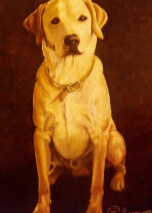 Dog Ben Greeting Card featuring the painting ben by HH Palliser