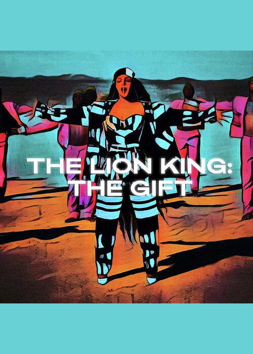 Beyonce Greeting Card featuring the digital art Beyonce - The Lion King The Gift - ALBUM 2 by Bo Kev