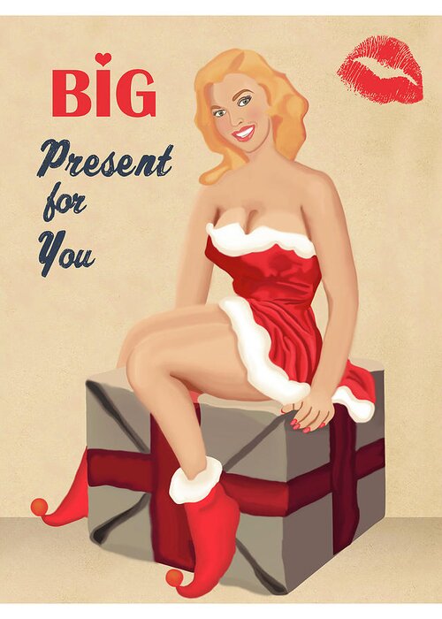 Sexy Greeting Card featuring the digital art Big present for You by Long Shot