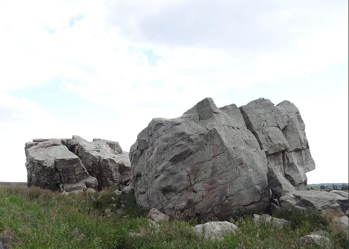 Glacial Erratic Greeting Card featuring the photograph Big Rock 1 by Lisa Mutch
