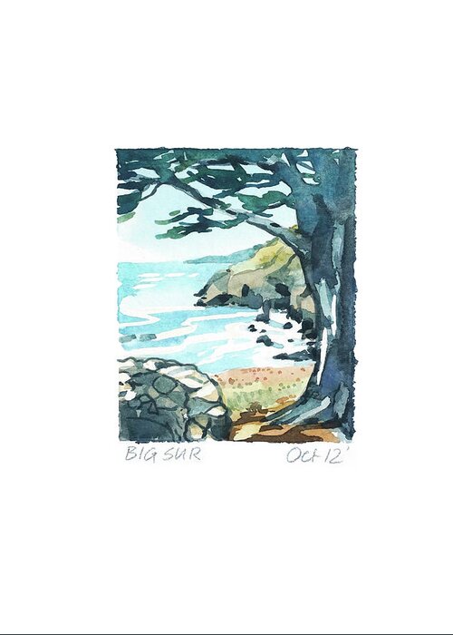 Big Sur Greeting Card featuring the painting Big Sur by Luisa Millicent